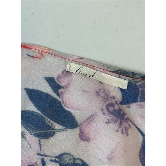 Anthropologie Floreat Women's Sheer Floral Kimono Cardigan Boho butterfly sleeve - Picture 4 of 9